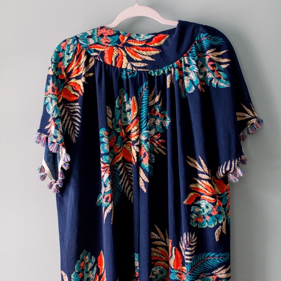 Women's - Open Front - Midi Length - Boho Kaftan Cardigan - Size Small - Picture 8 of 10